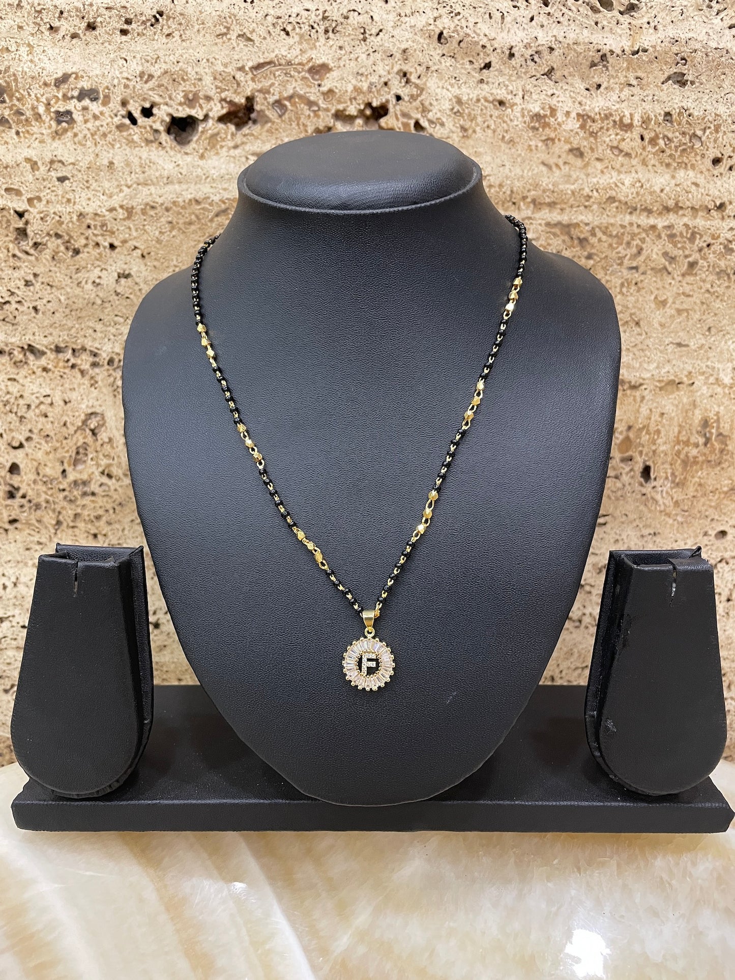 A TO Z Letter American Diamond Short Mangalsutra Design