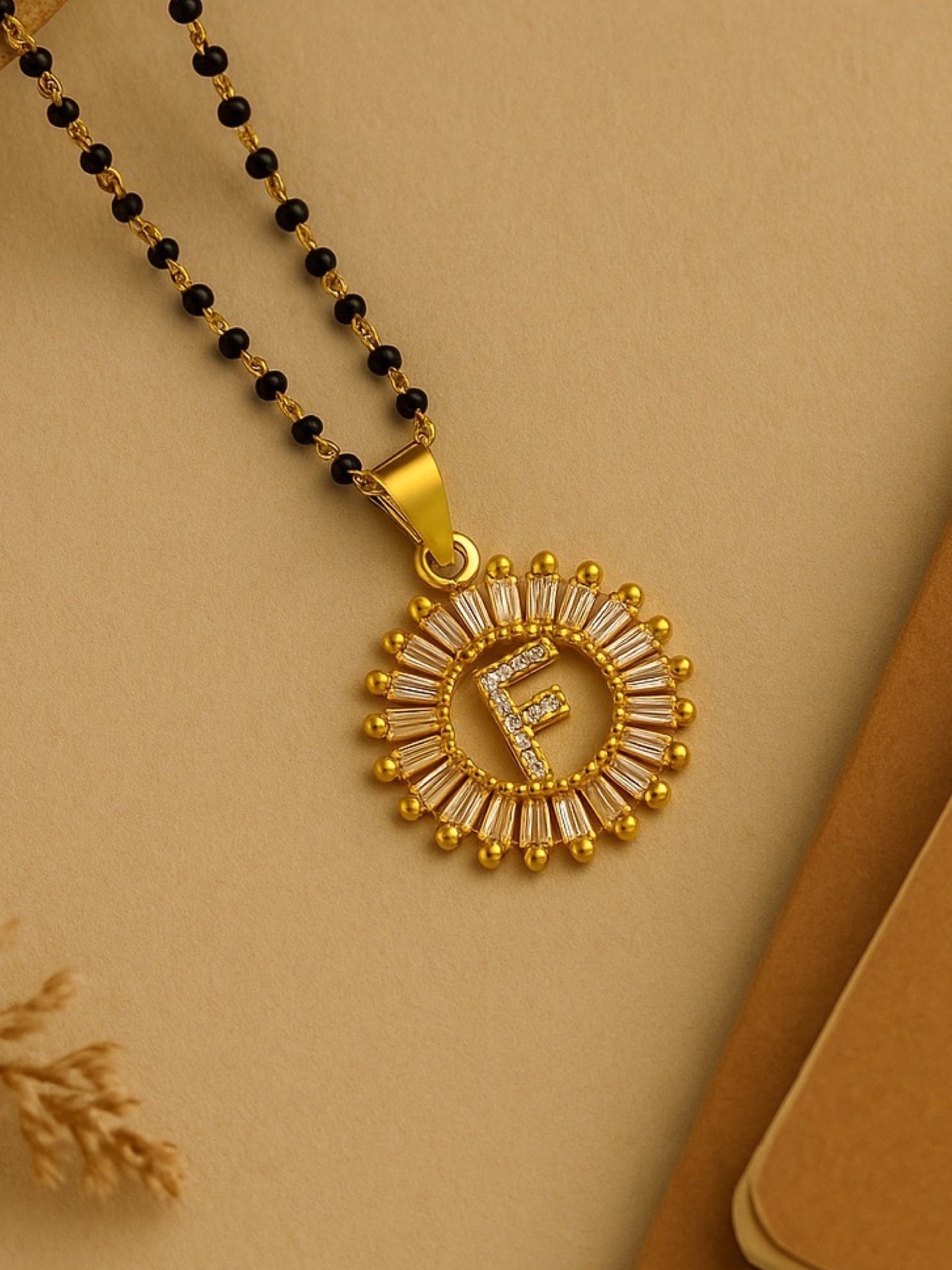 A TO Z Letter American Diamond Short Mangalsutra Design