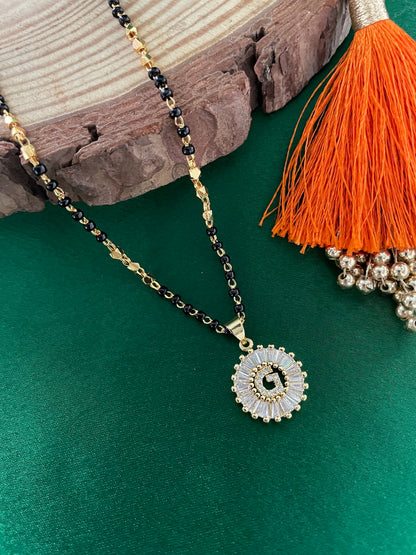 A TO Z Letter American Diamond Short Mangalsutra Design