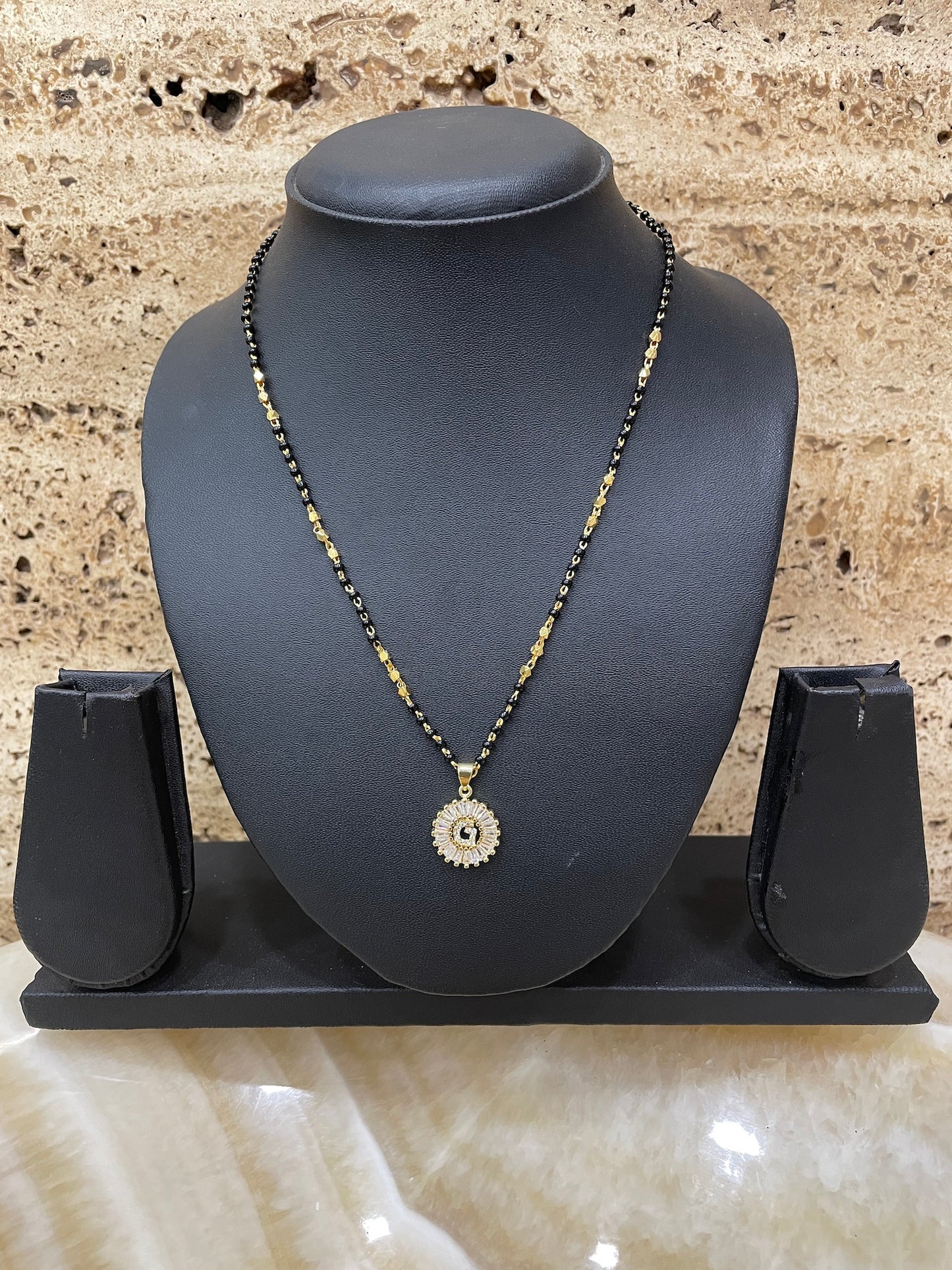 A TO Z Letter American Diamond Short Mangalsutra Design