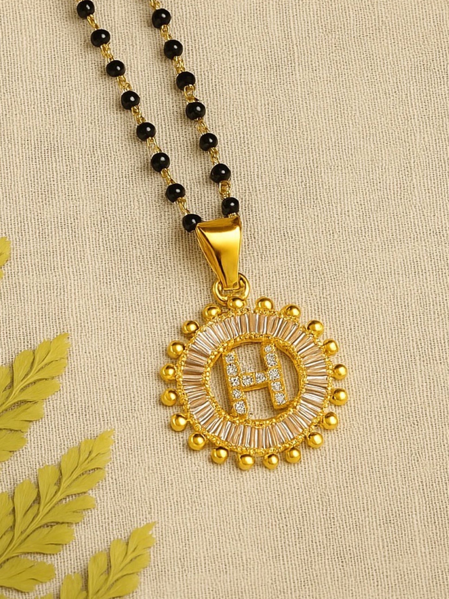 A TO Z Letter American Diamond Short Mangalsutra Design