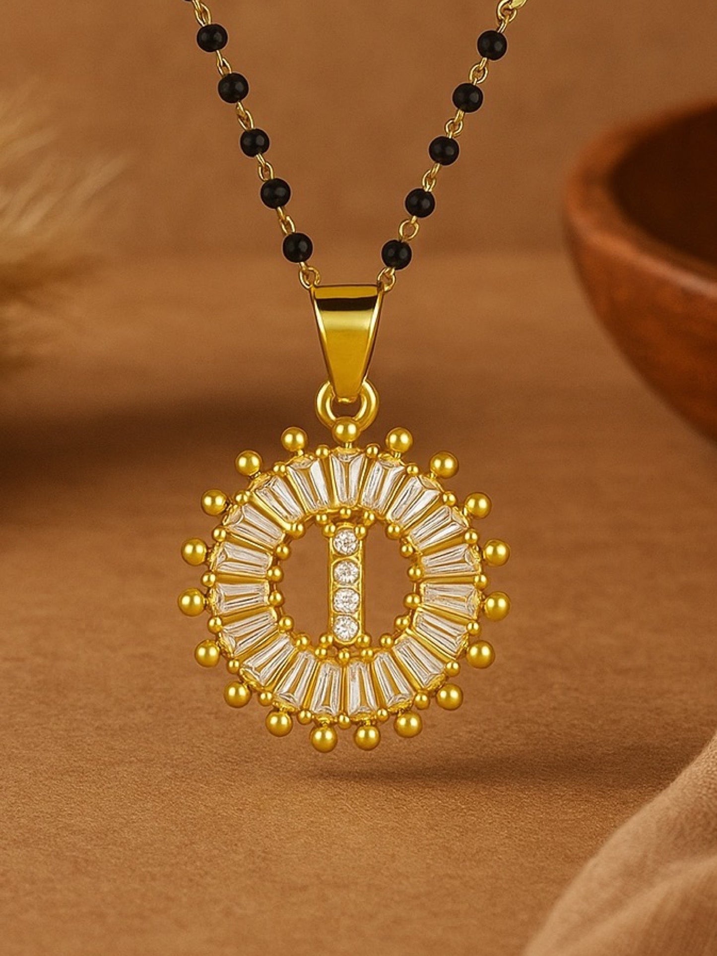 A TO Z Letter American Diamond Short Mangalsutra Design