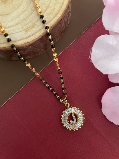 A TO Z Letter American Diamond Short Mangalsutra Design