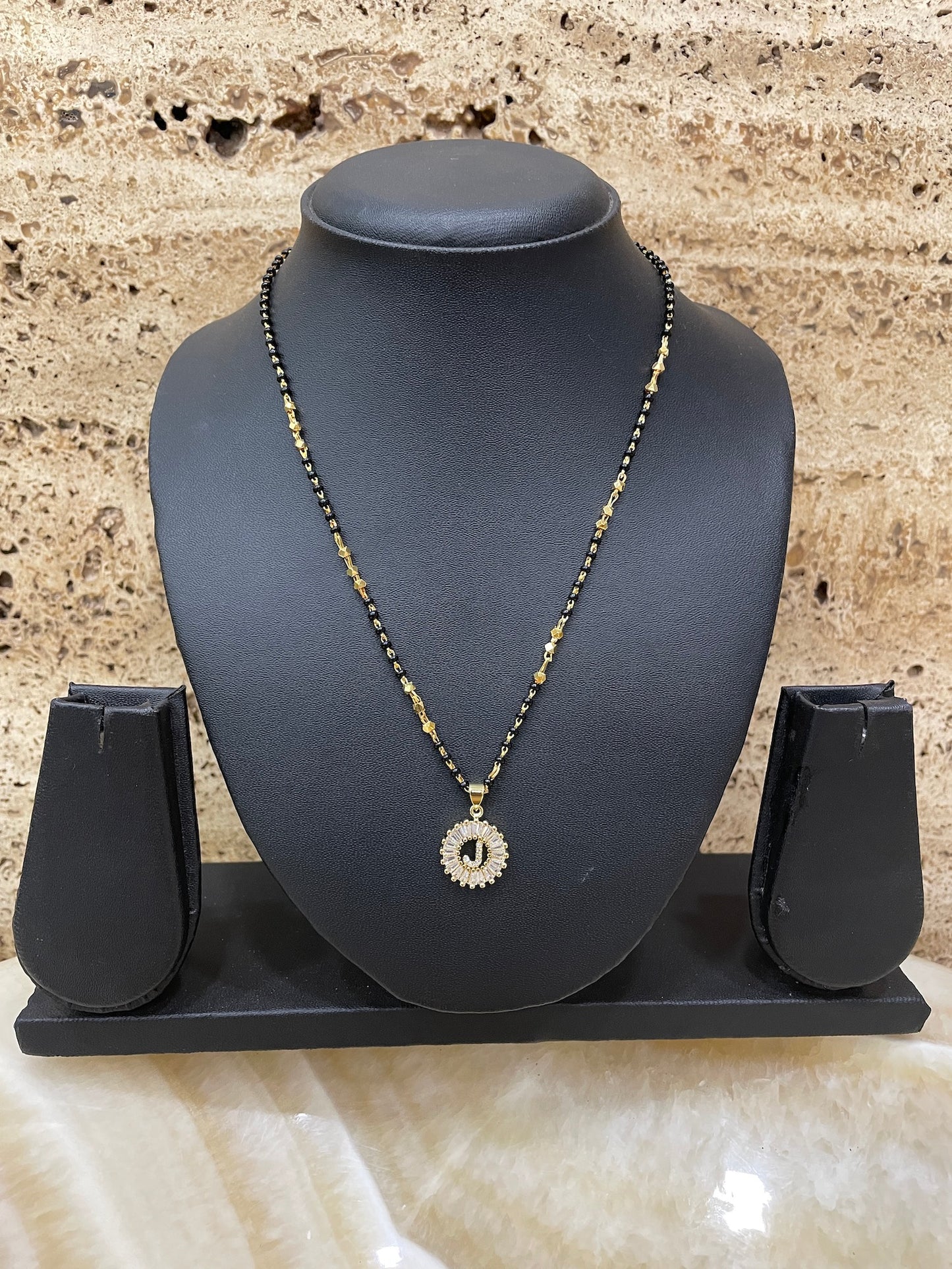 A TO Z Letter American Diamond Short Mangalsutra Design