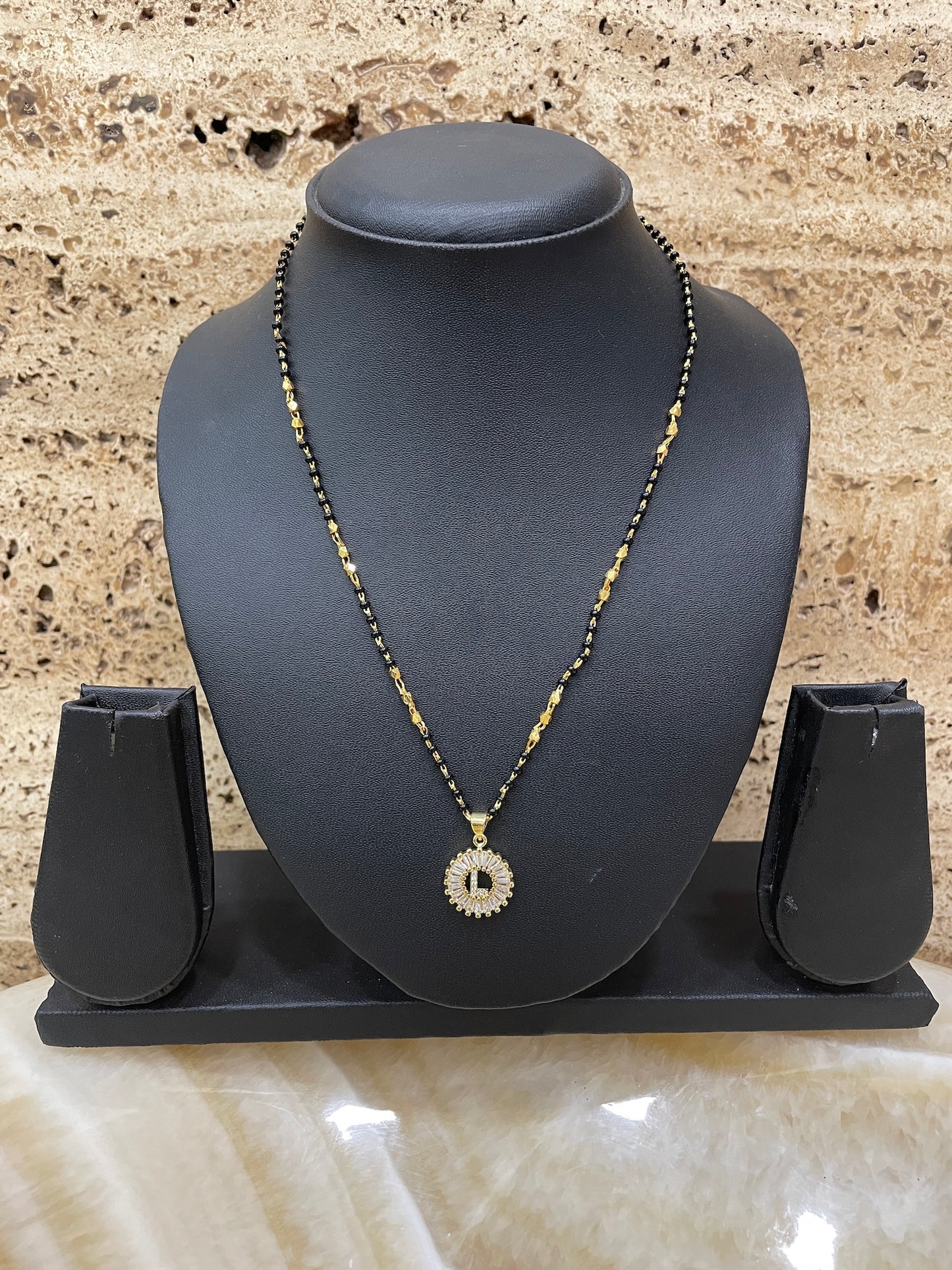 A TO Z Letter American Diamond Short Mangalsutra Design