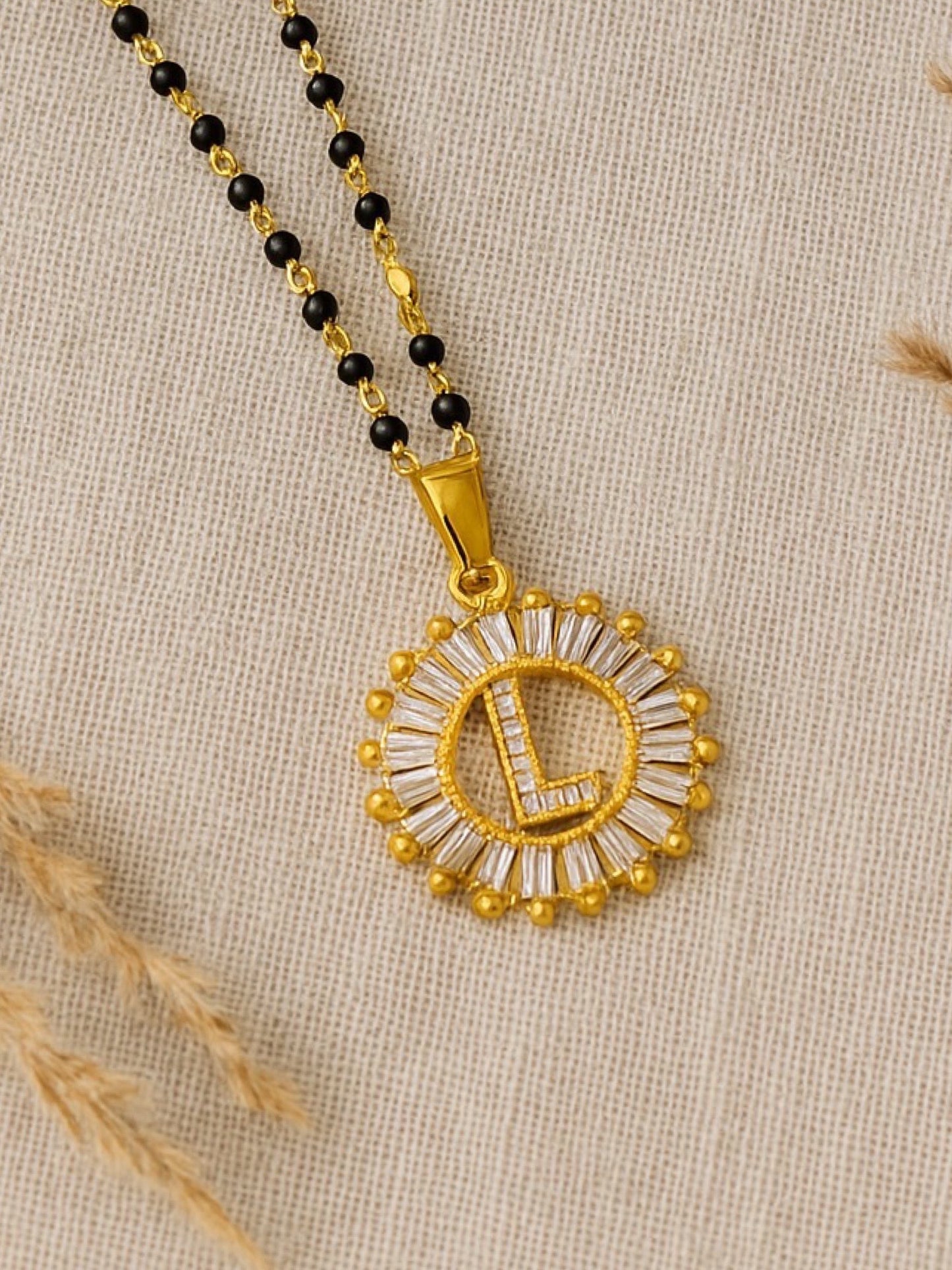 A TO Z Letter American Diamond Short Mangalsutra Design