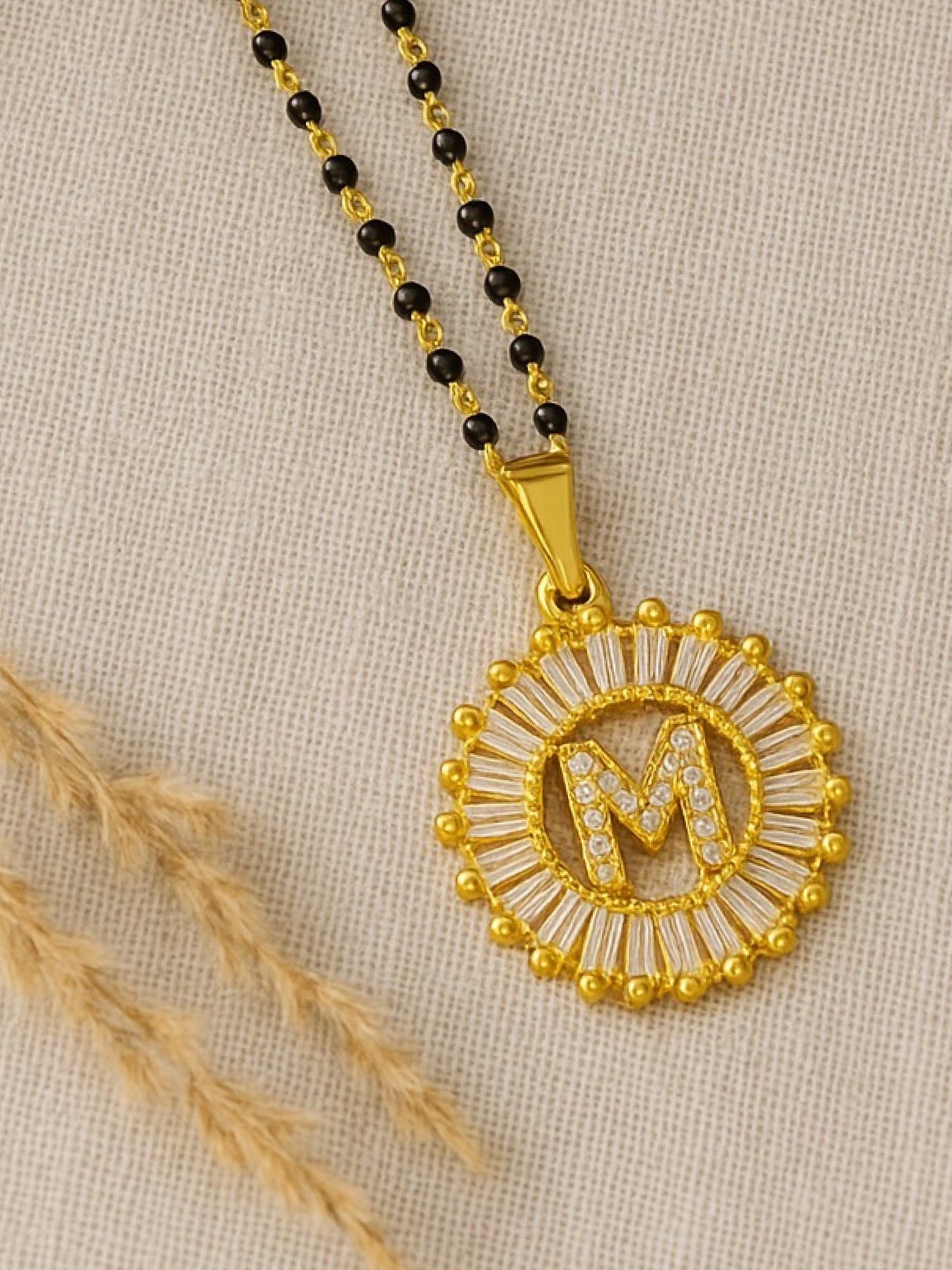 A TO Z Letter American Diamond Short Mangalsutra Design
