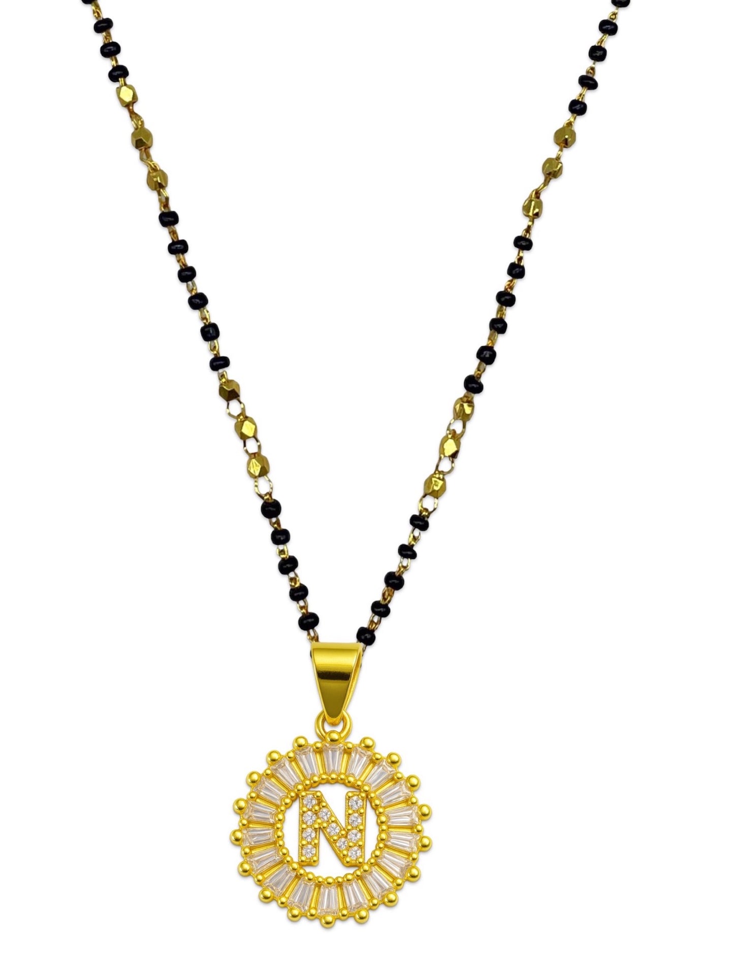 A TO Z Letter American Diamond Short Mangalsutra Design