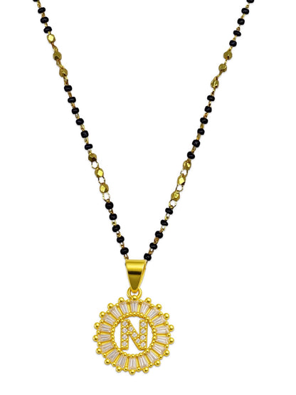 A TO Z Letter American Diamond Short Mangalsutra Design