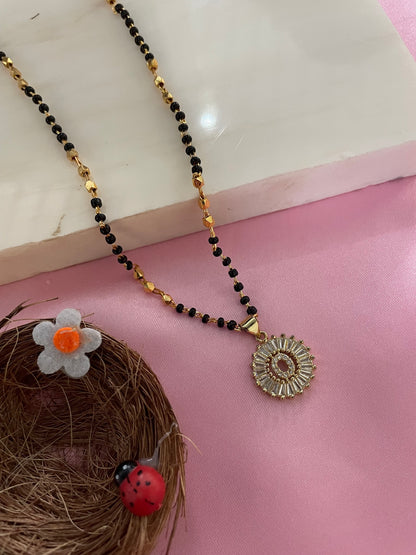 A TO Z Letter American Diamond Short Mangalsutra Design
