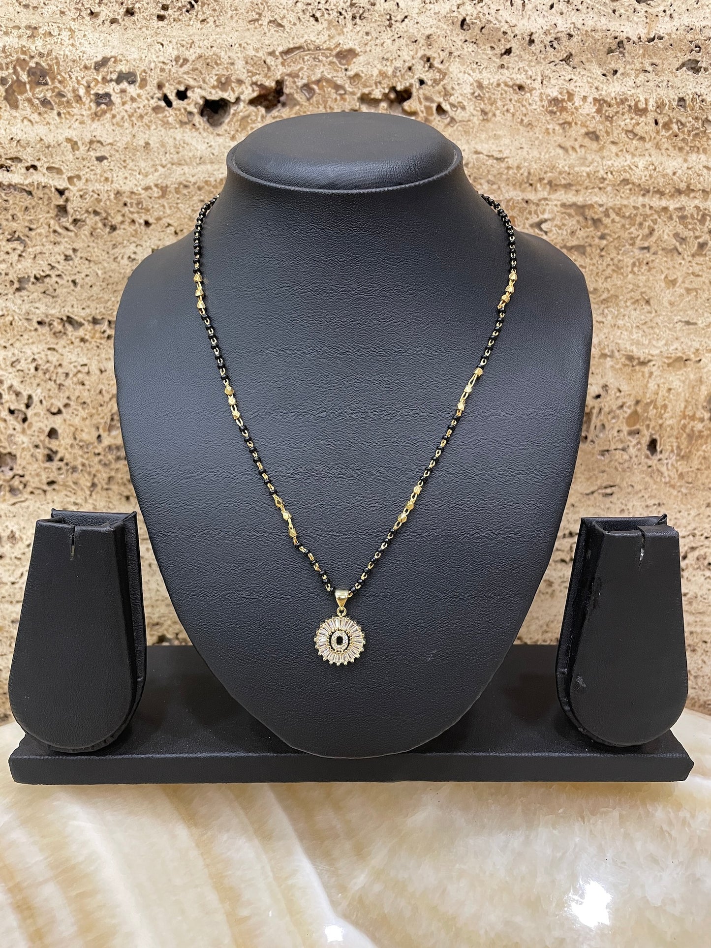 A TO Z Letter American Diamond Short Mangalsutra Design