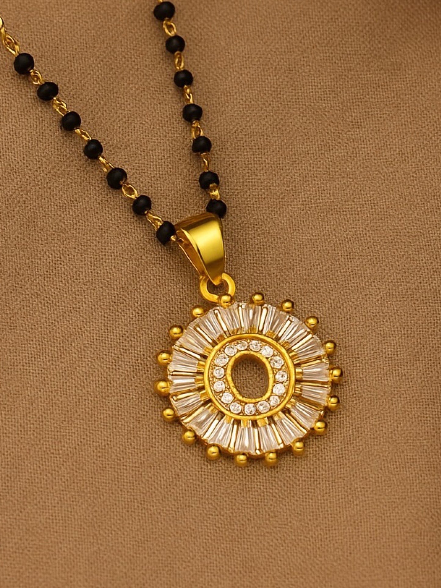 A TO Z Letter American Diamond Short Mangalsutra Design