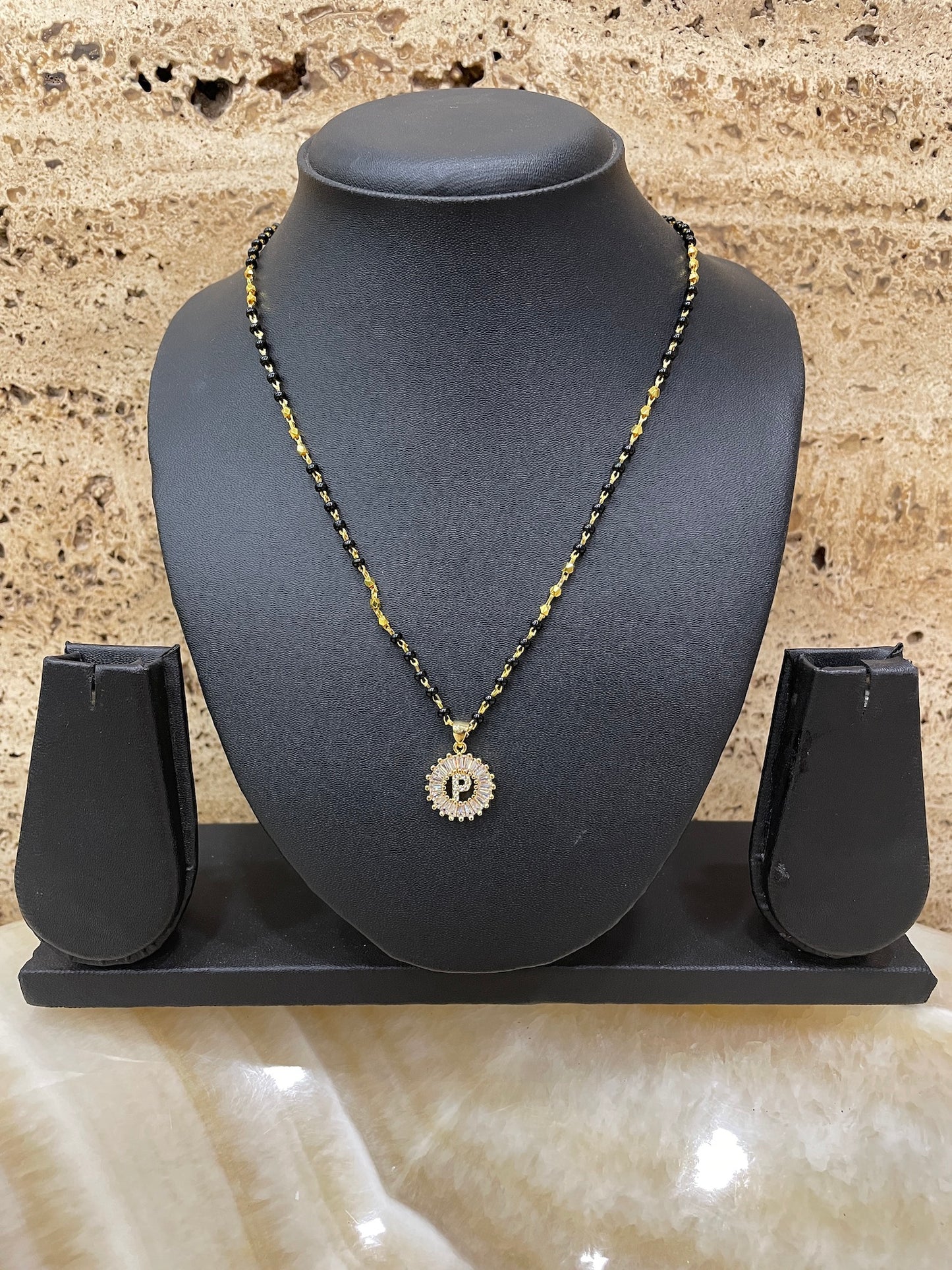 A TO Z Letter American Diamond Short Mangalsutra Design