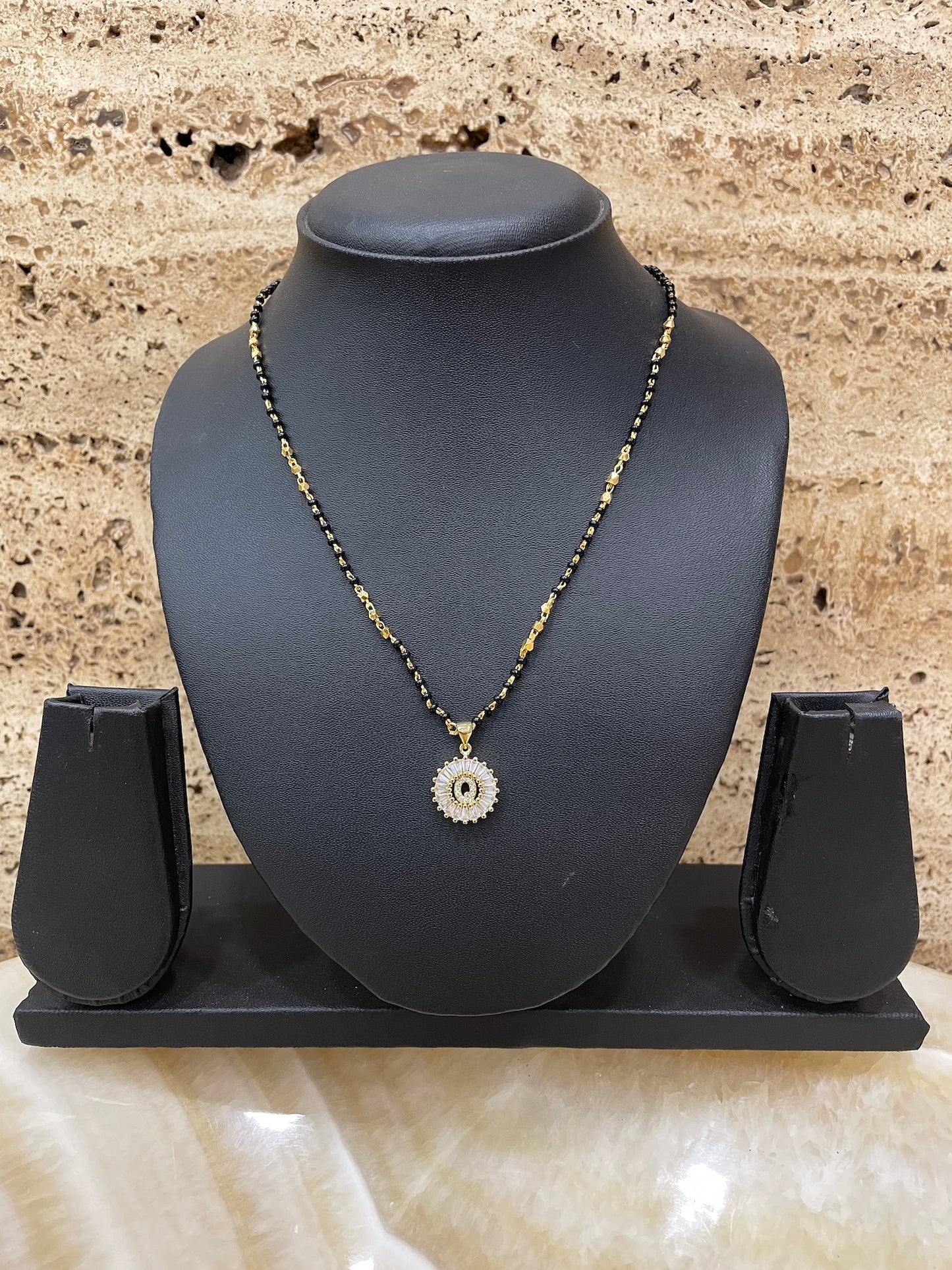 A TO Z Letter American Diamond Short Mangalsutra Design