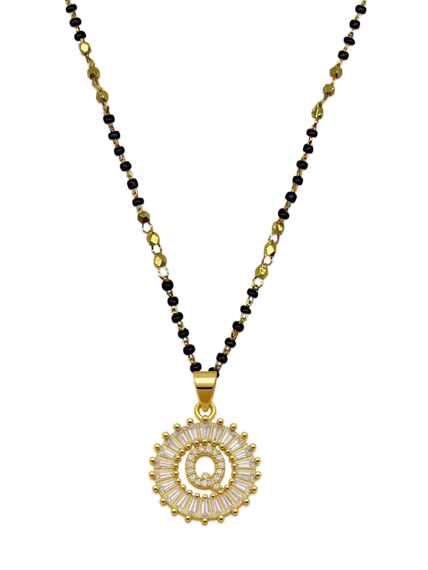 A TO Z Letter American Diamond Short Mangalsutra Design