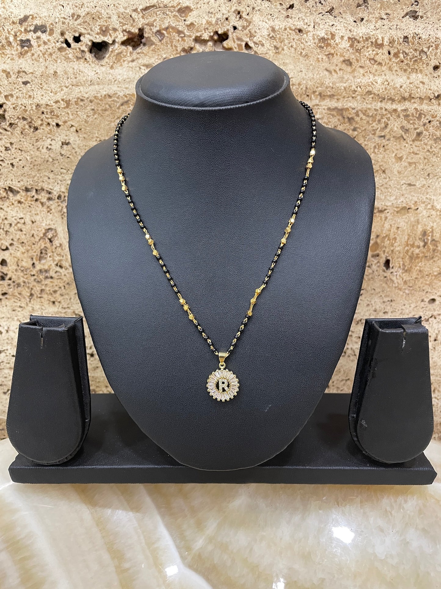 A TO Z Letter American Diamond Short Mangalsutra Design