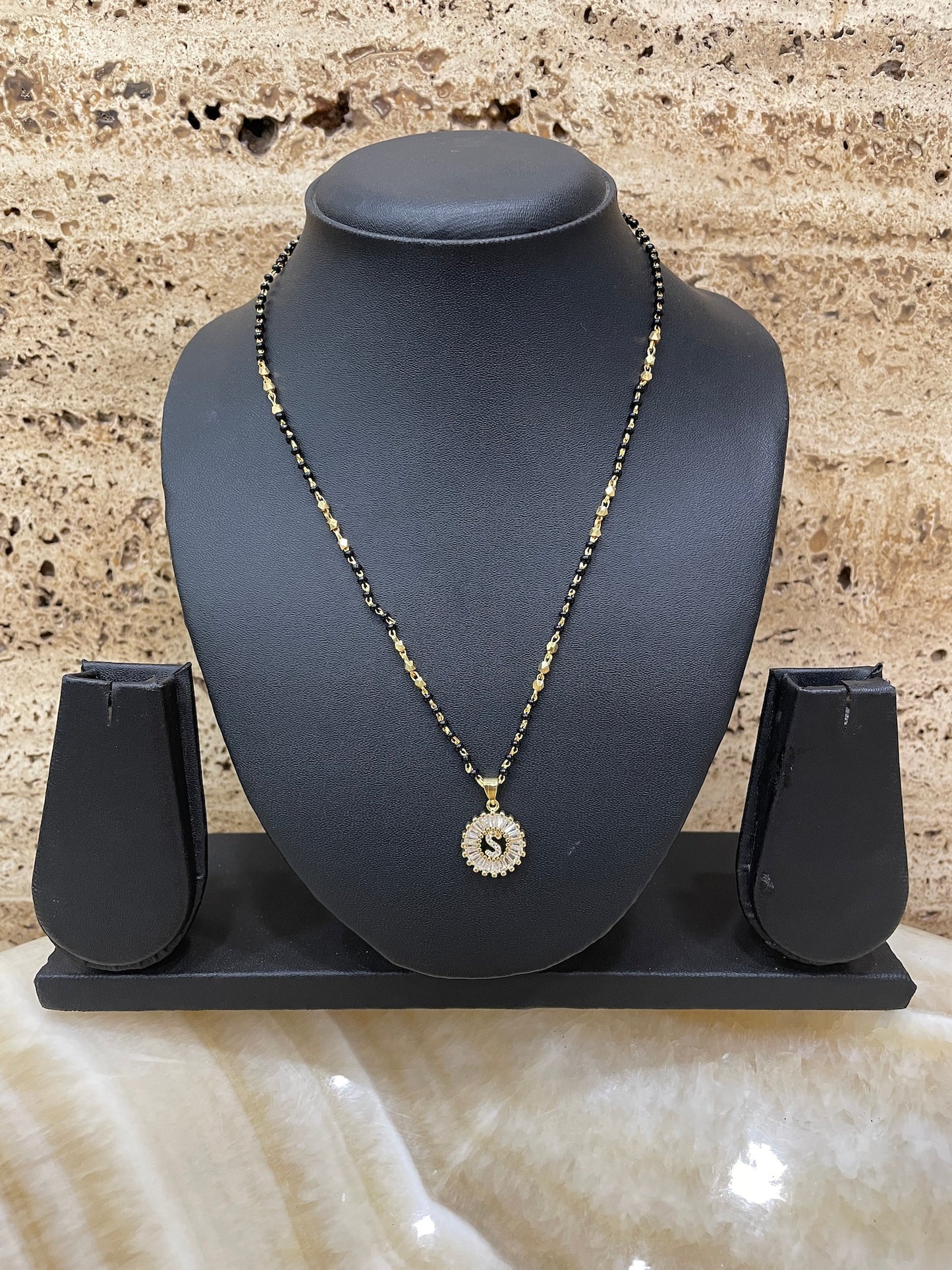 A TO Z Letter American Diamond Short Mangalsutra Design