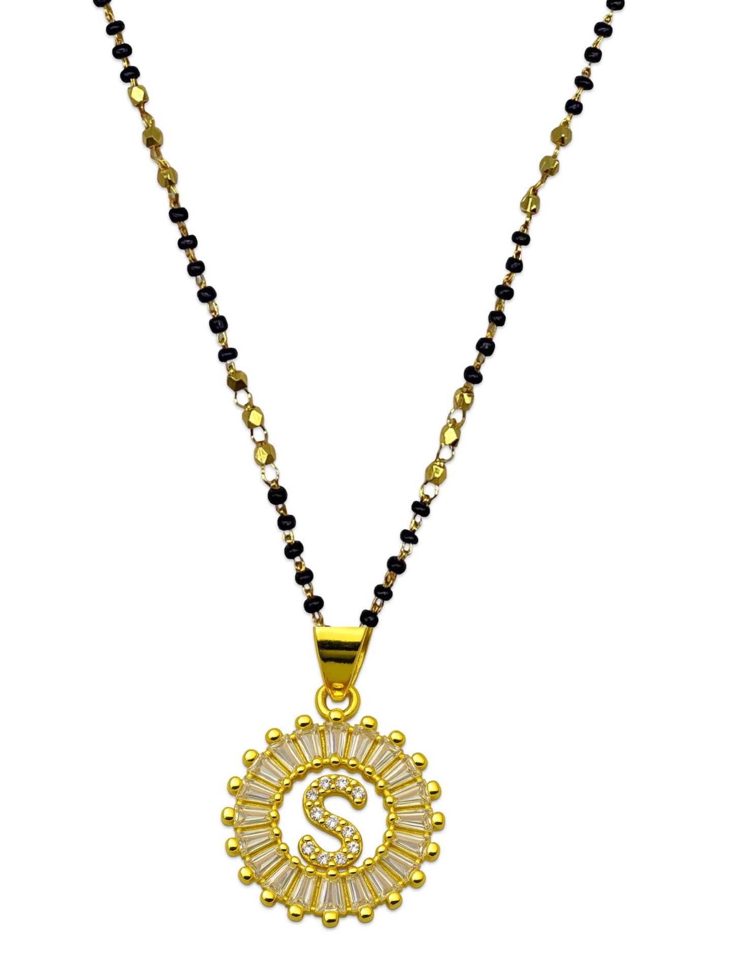 A TO Z Letter American Diamond Short Mangalsutra Design