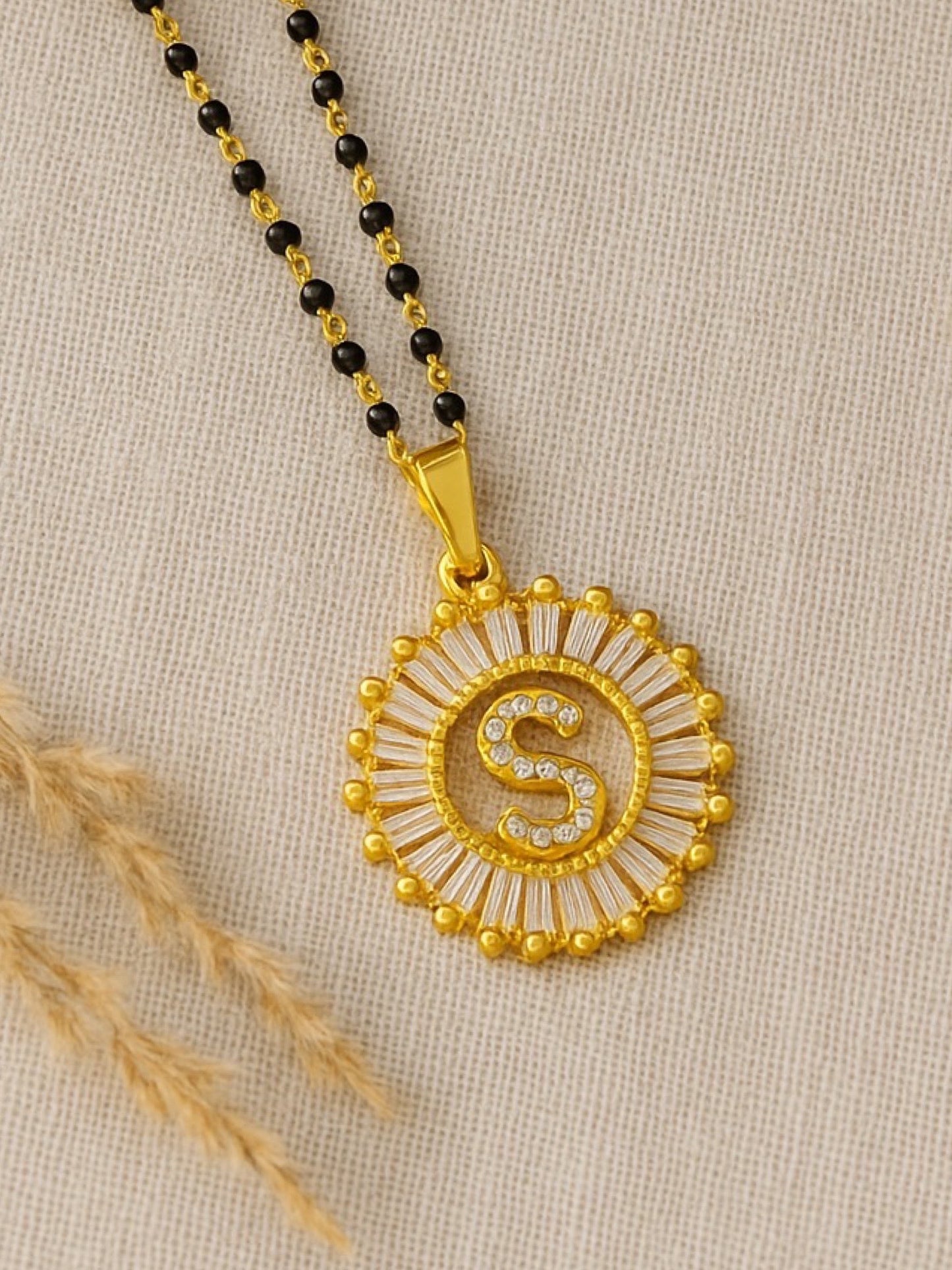 A TO Z Letter American Diamond Short Mangalsutra Design