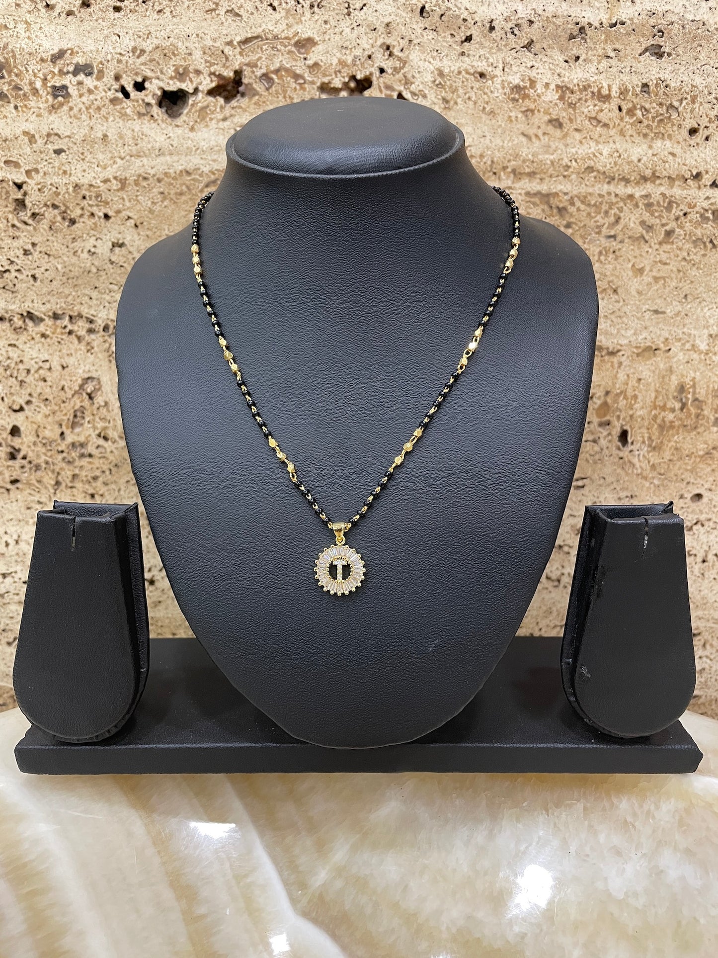 A TO Z Letter American Diamond Short Mangalsutra Design