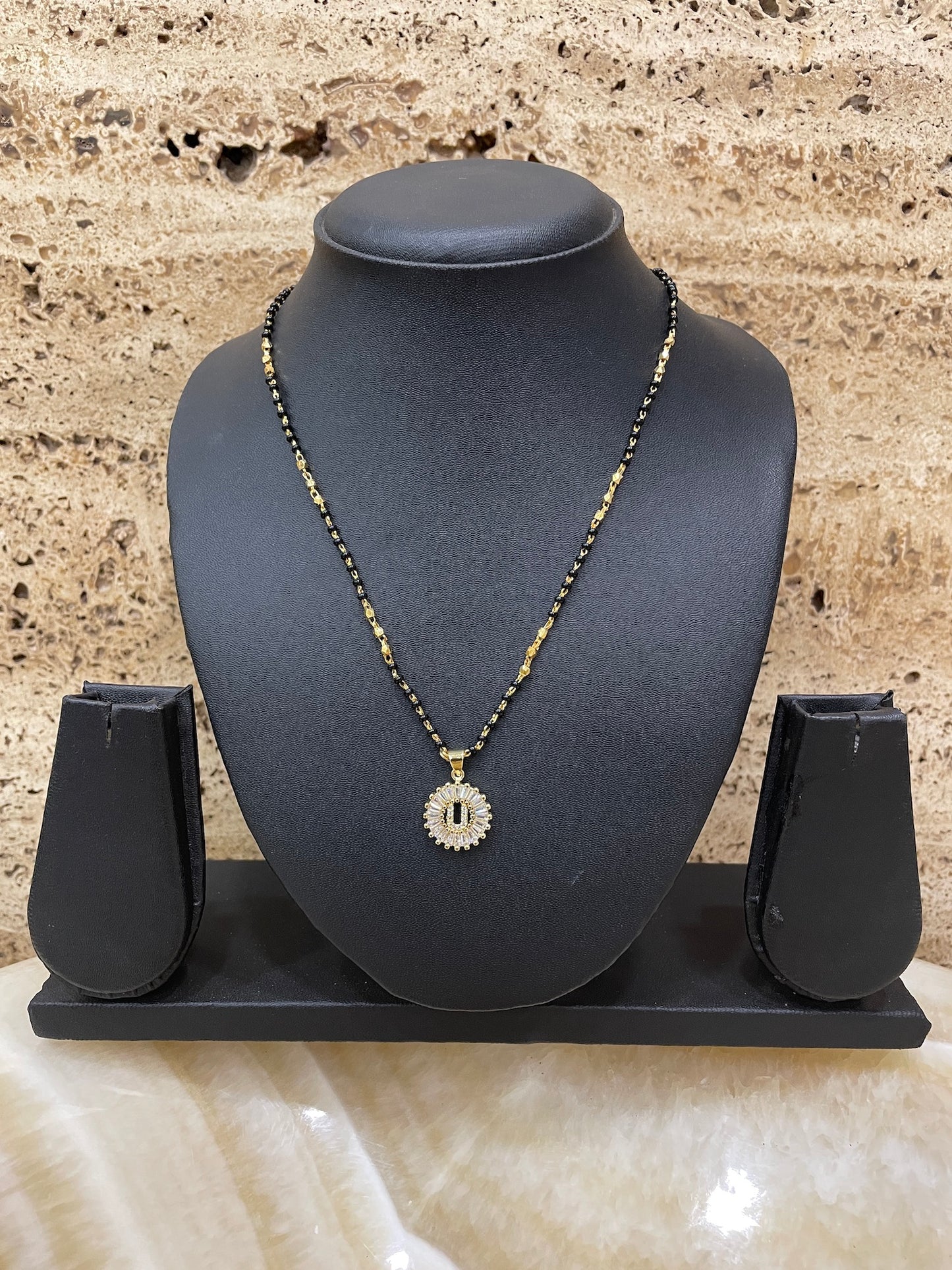 A TO Z Letter American Diamond Short Mangalsutra Design