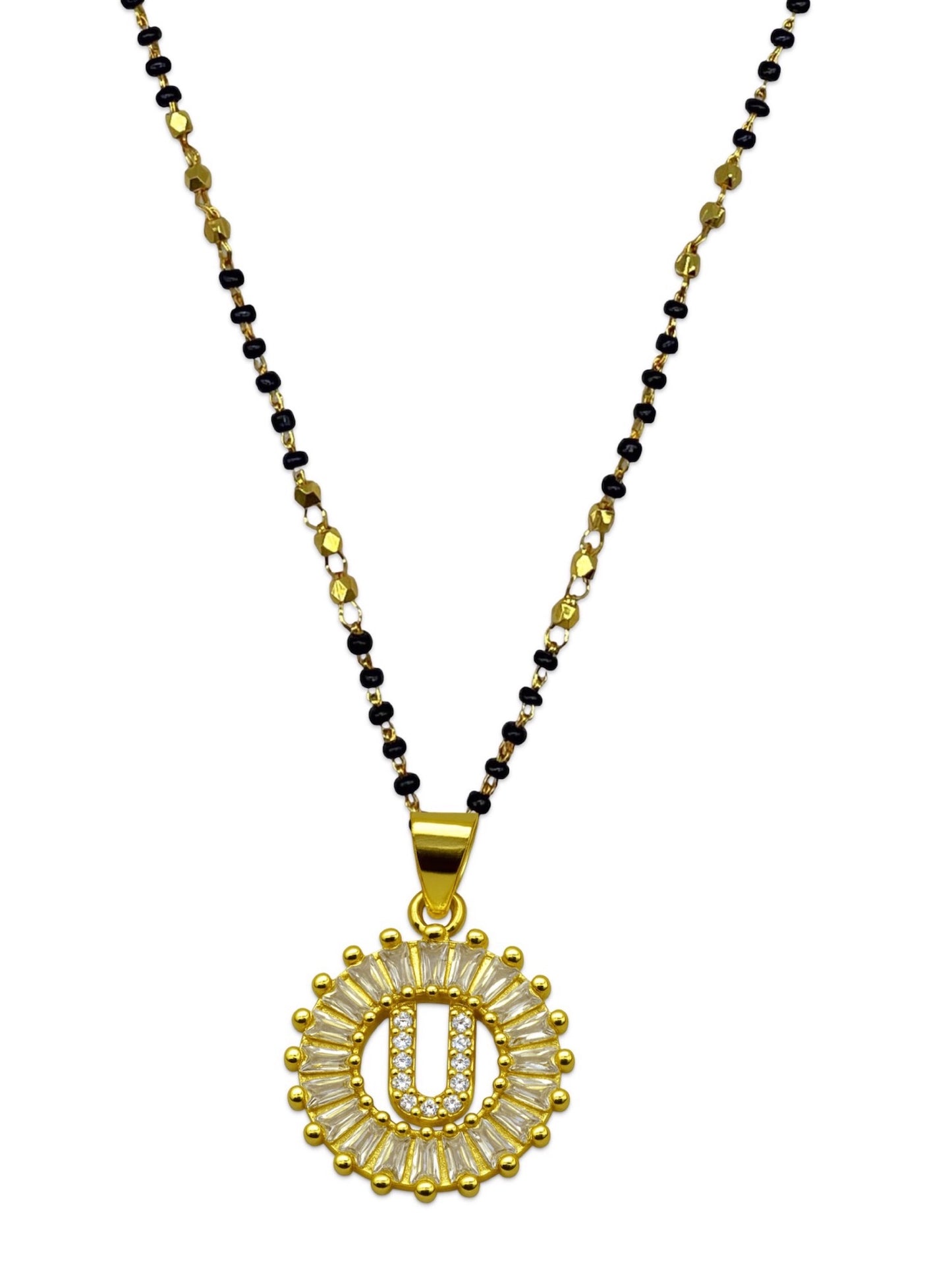 A TO Z Letter American Diamond Short Mangalsutra Design