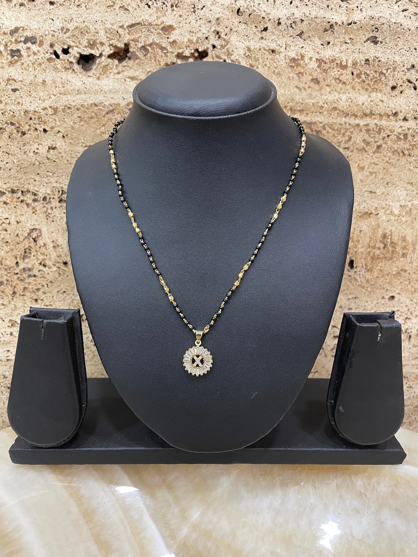 A TO Z Letter American Diamond Short Mangalsutra Design