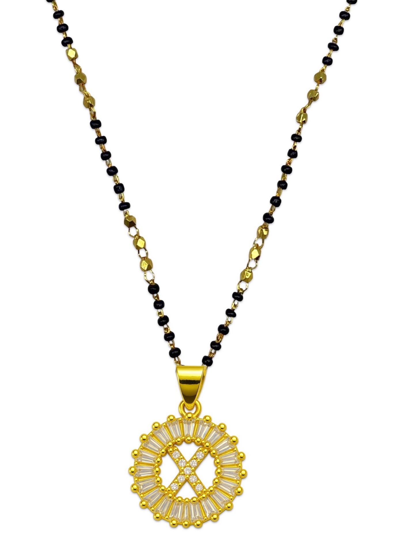 A TO Z Letter American Diamond Short Mangalsutra Design