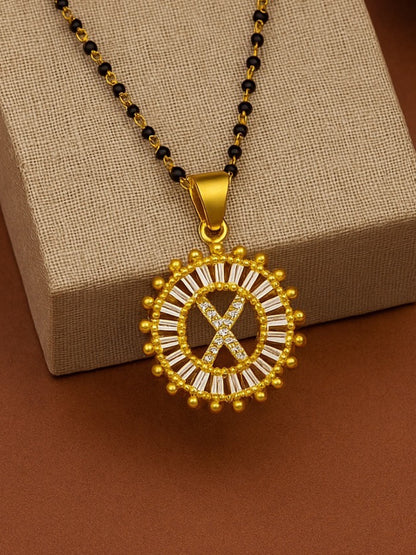 A TO Z Letter American Diamond Short Mangalsutra Design