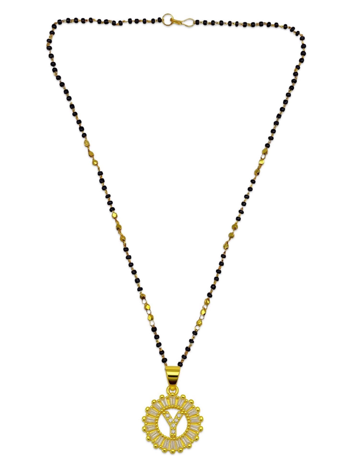 A TO Z Letter American Diamond Short Mangalsutra Design