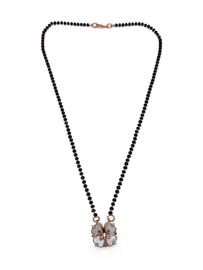 (Wear it 2 ways) Heart Fresh-Water Pearl AD Mangalsutra