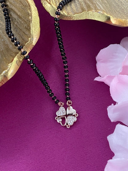 (Wear it 2 ways) Reversible Rose Gold Heart Mangalsutra