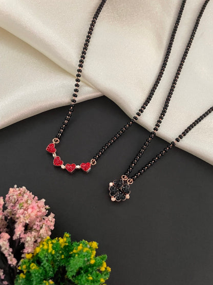 (Wear it 2 ways) Reversible Sparkle Heart Mangalsutra