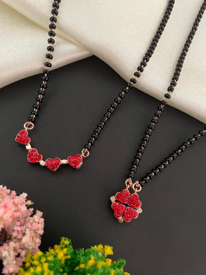 (Wear it 2 ways) Reversible Sparkle Heart Mangalsutra