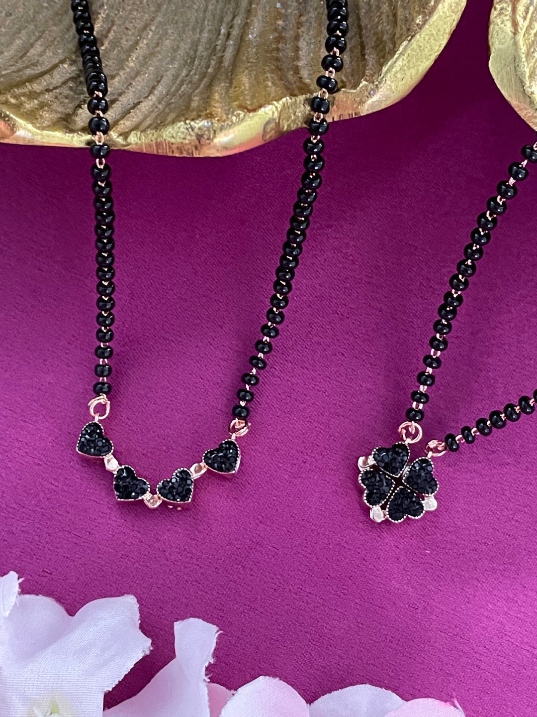 (Wear it 2 ways) Reversible Sparkle Heart Mangalsutra