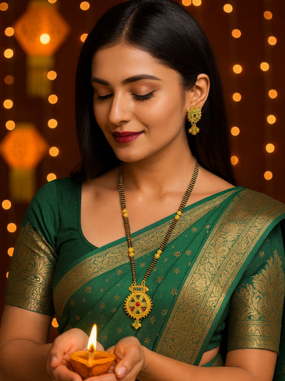 Multicolor-Round Pendant Mangalsutra Designs Set