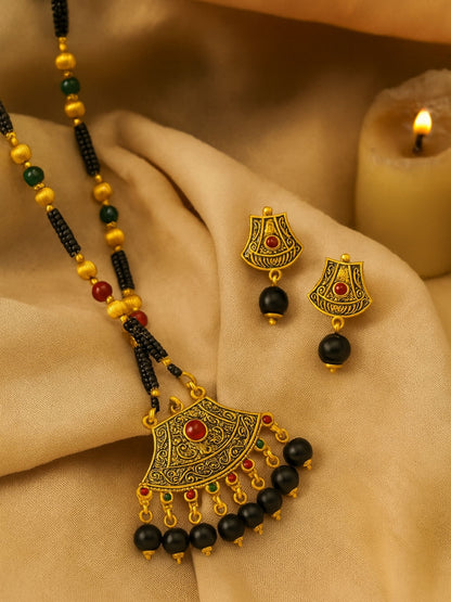 Flower Pendant Mangalsutra Designs Set