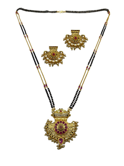 Peacock & Pearl Pendant Mangalsutra Set