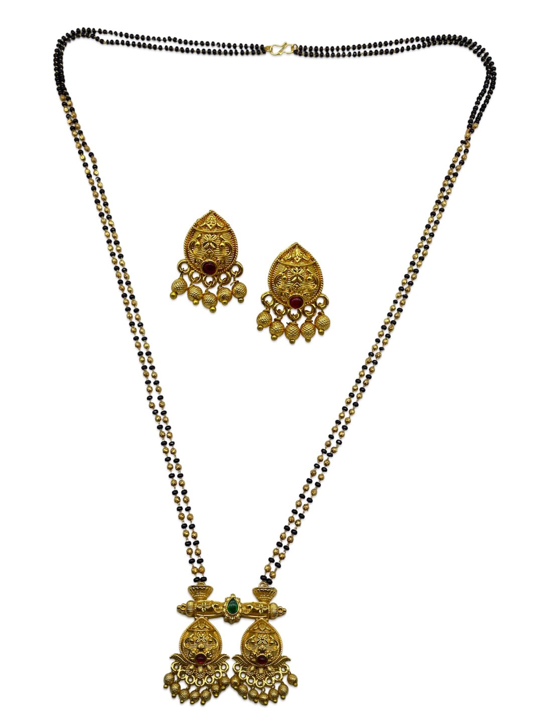 Flower Pendant Mangalsutra Set