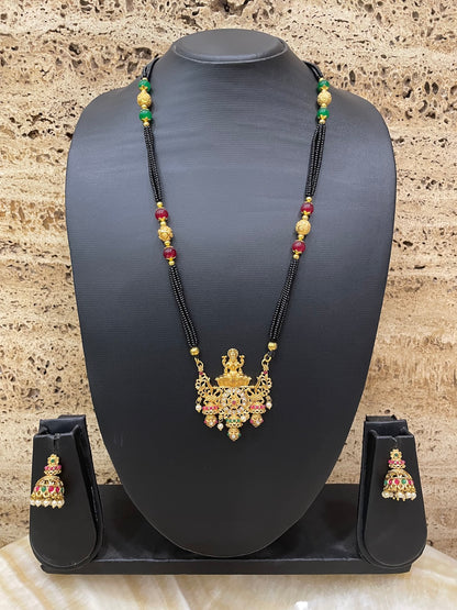 Laxmi/Flower AD Pendant Mangalsutra Set