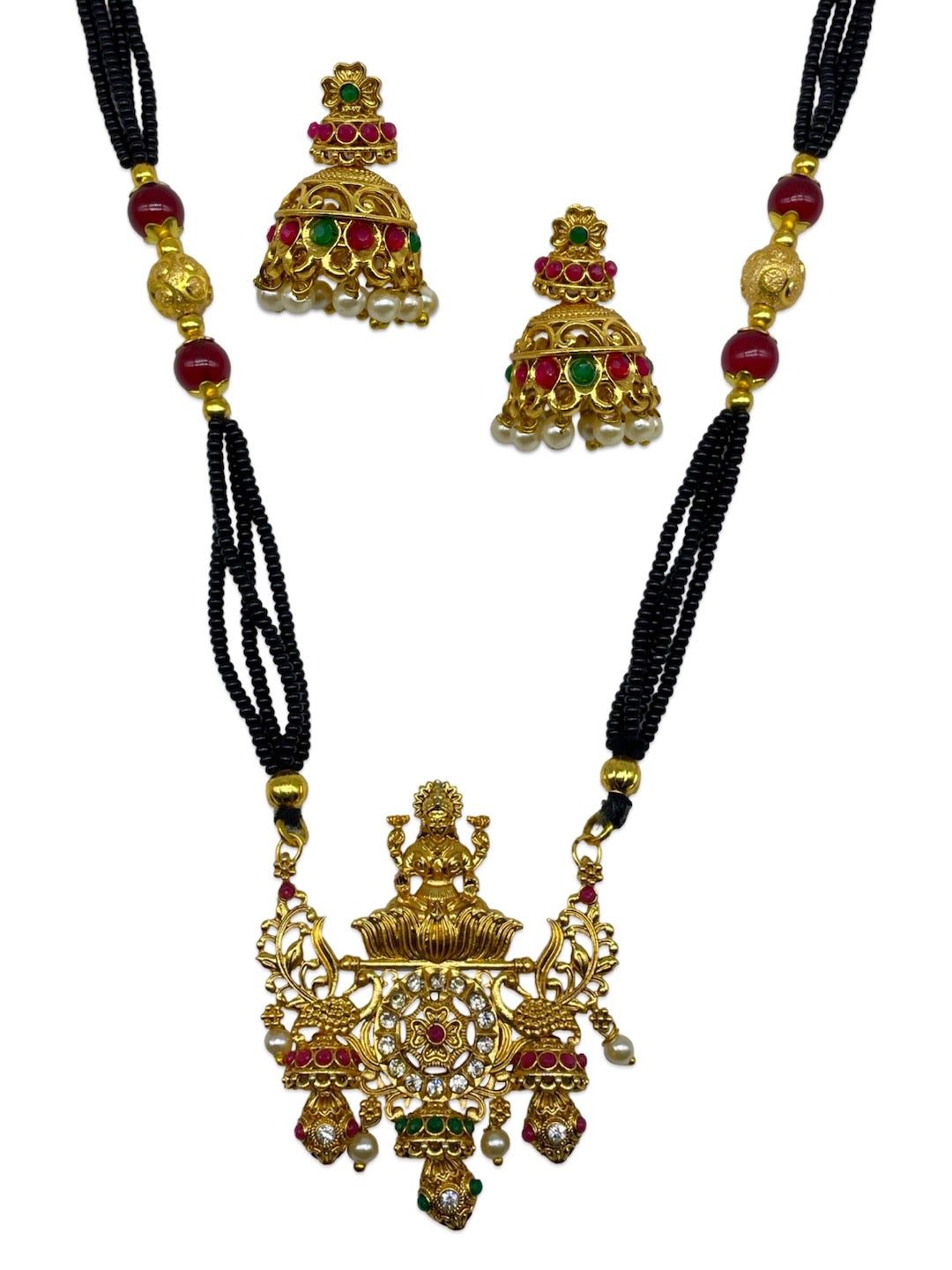 Laxmi/Flower AD Pendant Mangalsutra Set