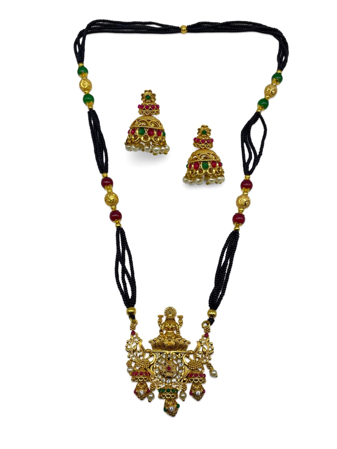 Laxmi/Flower AD Pendant Mangalsutra Set