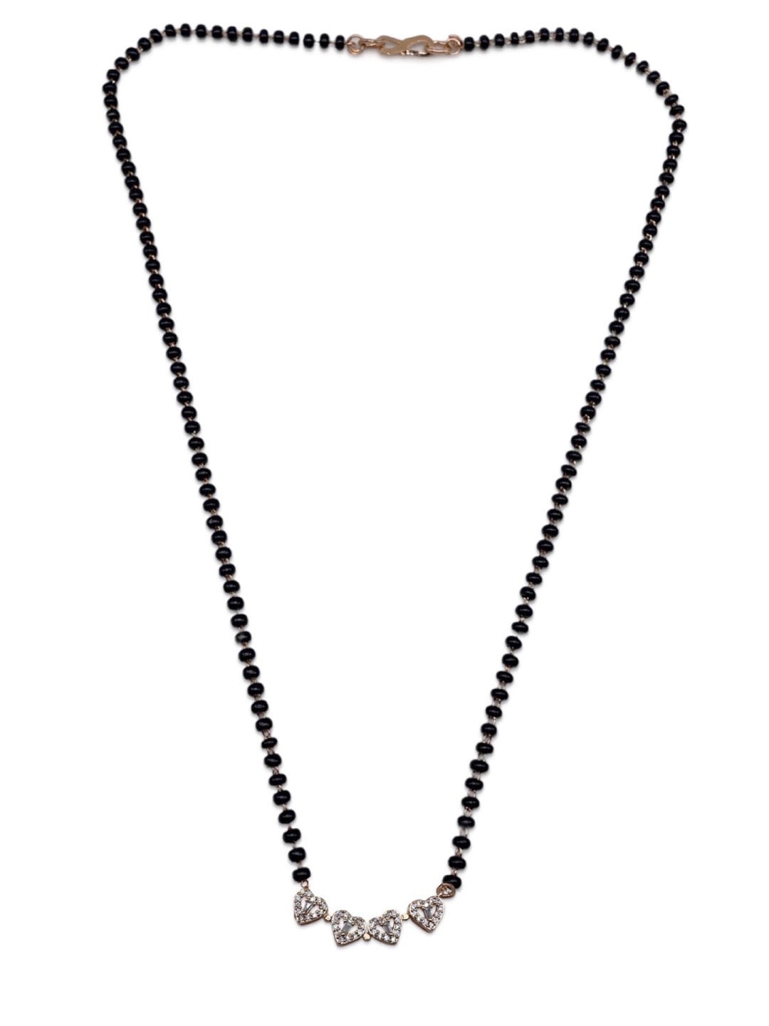 (Wear it 2 ways) Reversible Silver Heart AD Mangalsutra