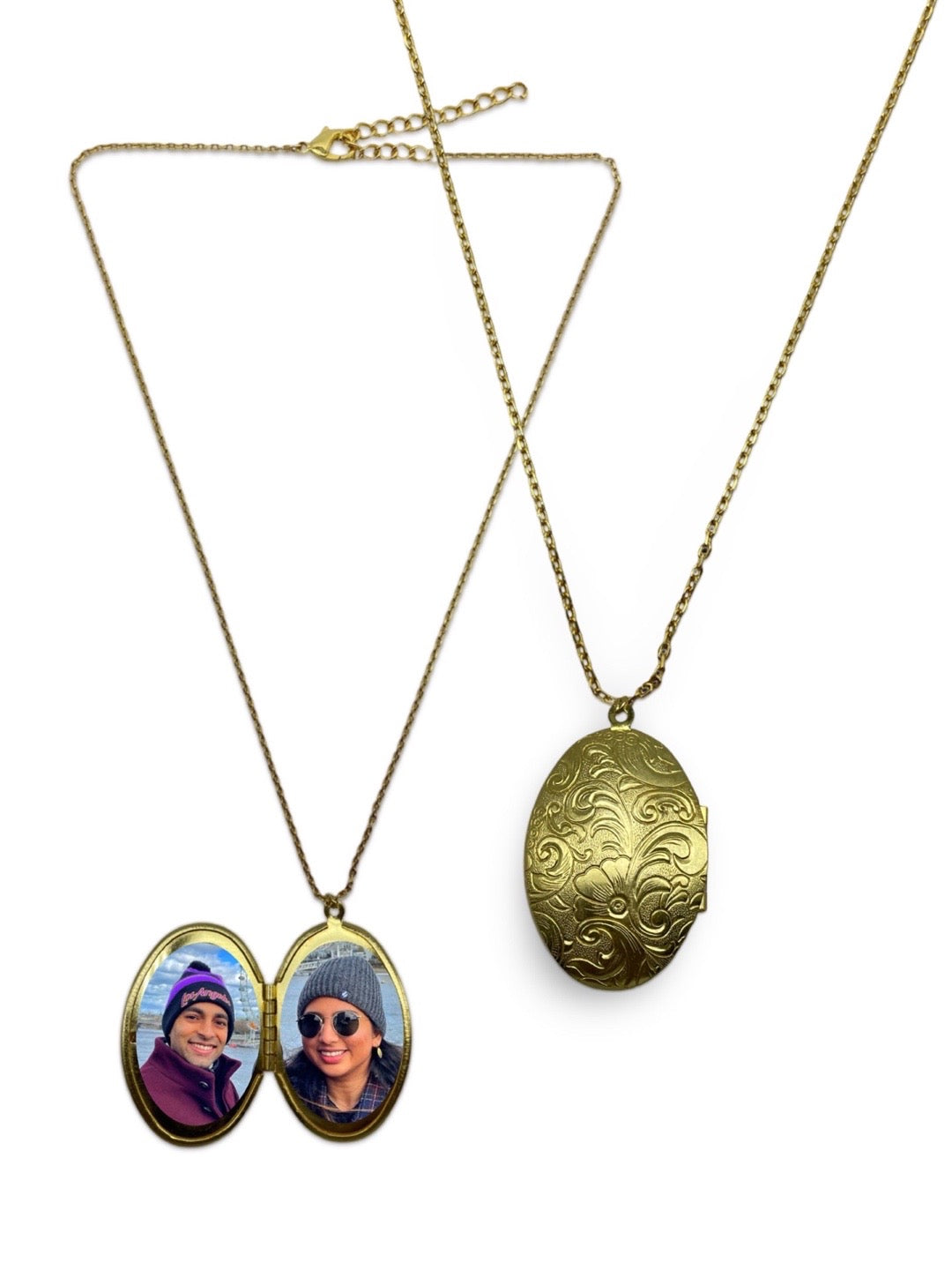 Big Oval Photo-Frame Pendant Necklace