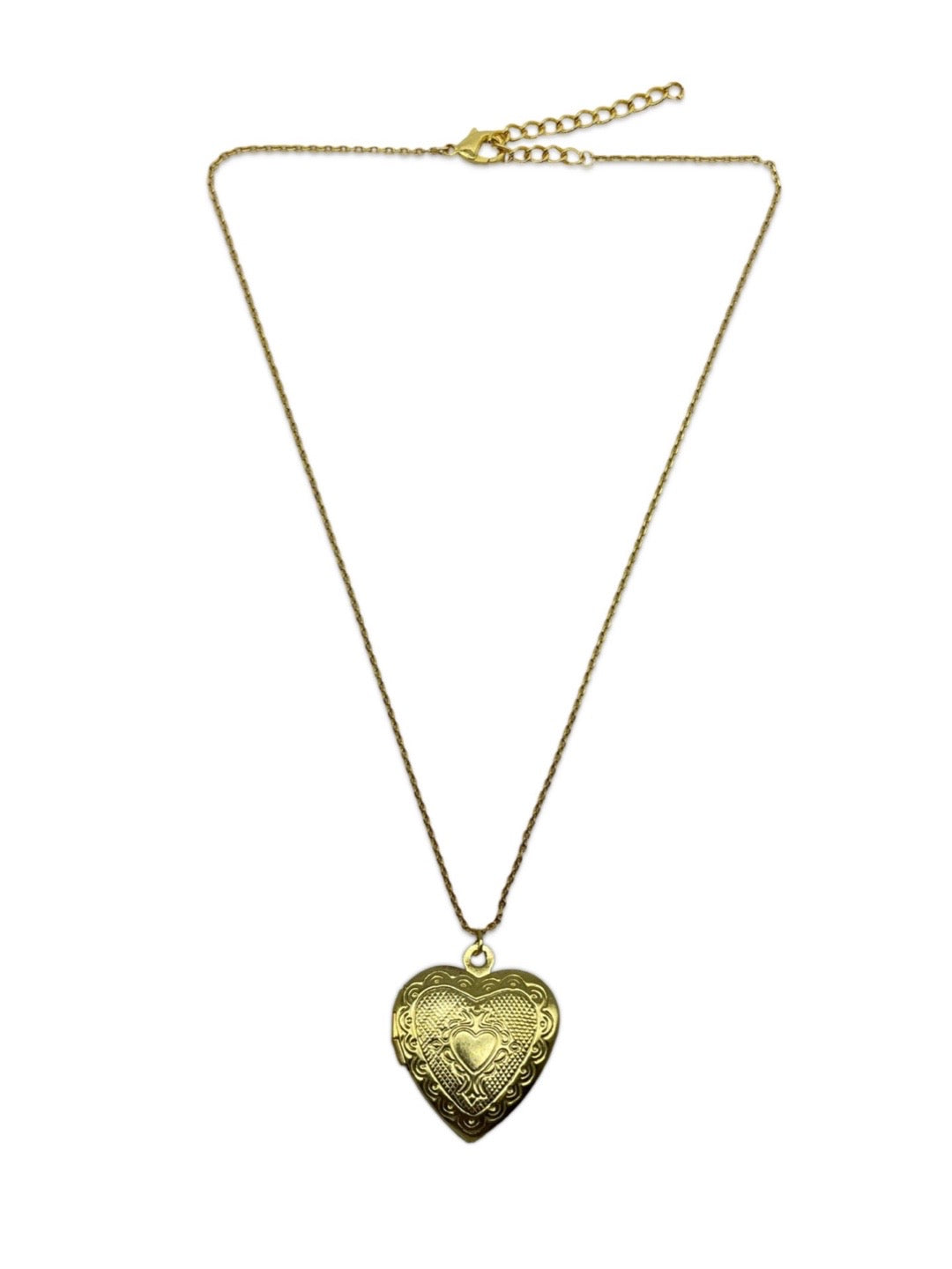 Heart Photo-Frame Pendant Short Necklace