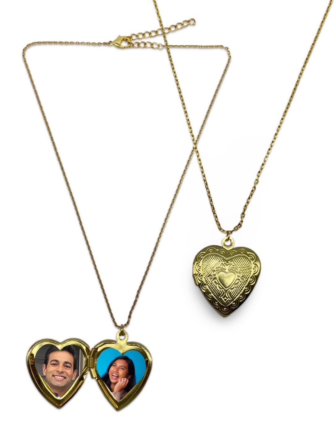 Heart Photo-Frame Pendant Short Necklace