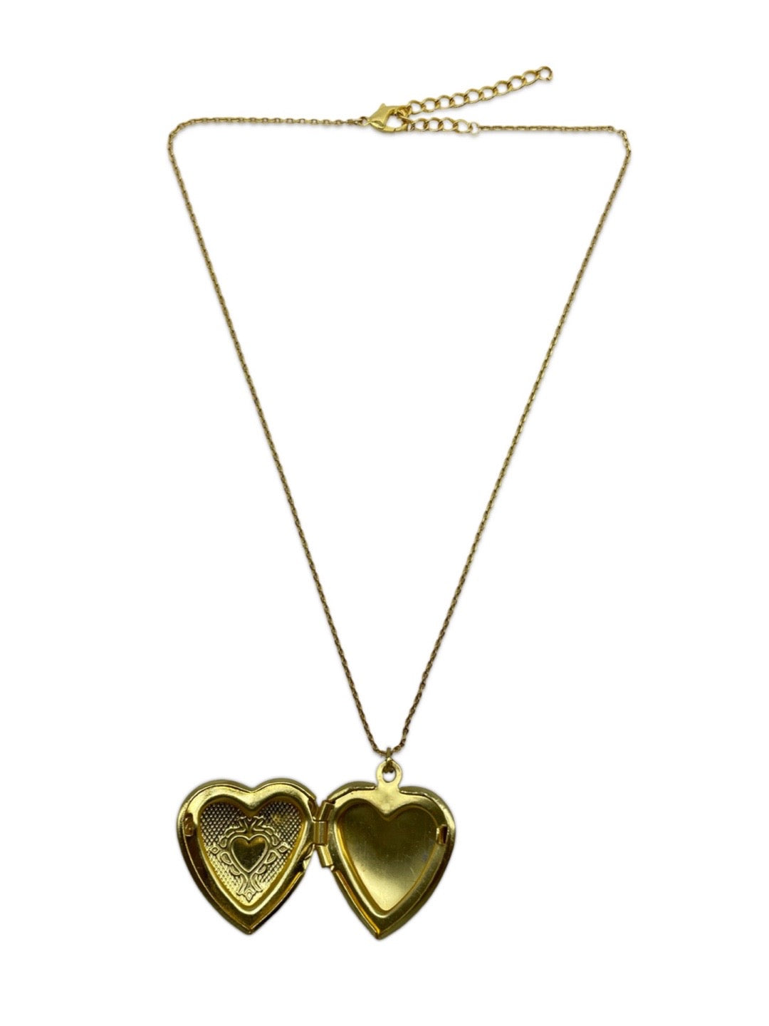 Heart Photo-Frame Pendant Short Necklace