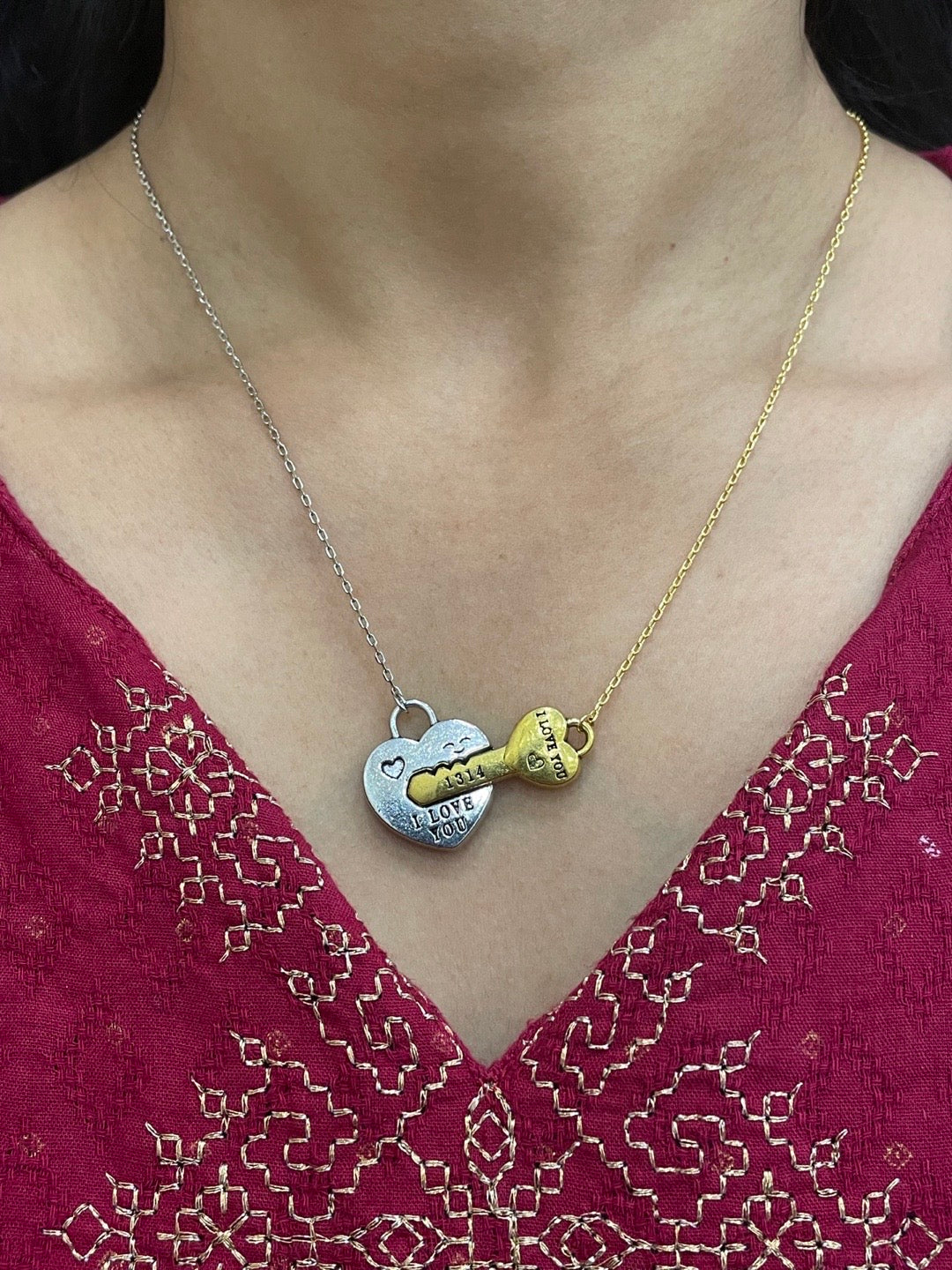 LOCK KEY Pendant Necklace