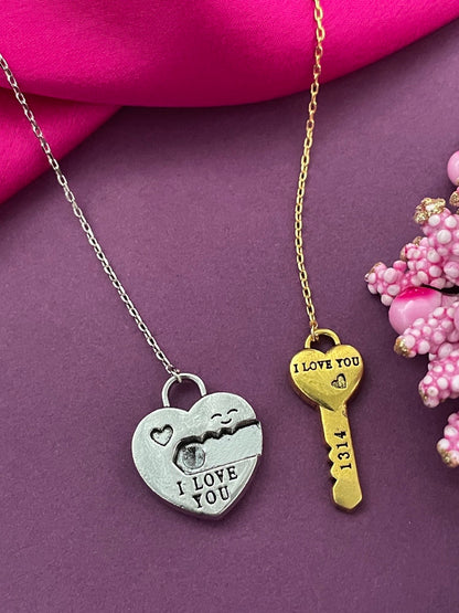 LOCK & KEY Pendant Necklace