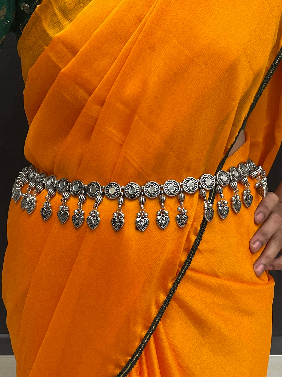 Kundan kamarband with Chaniya Choli.